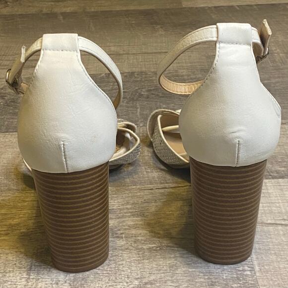 ZIGI SOHO Womens Garcelle Round Toe Block Heel Sandals Size 10 White - Picture 9 of 13